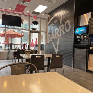 the inside of a restaurant