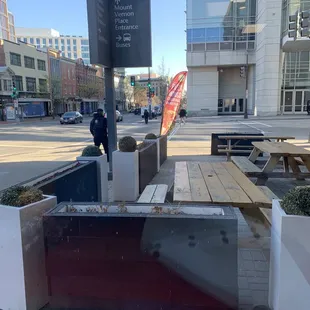 sushi and sashimi, outside