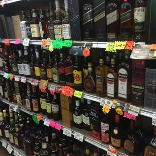 Wide Wide selection of liquor