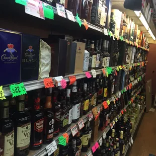 Wide Wide selection of liquor