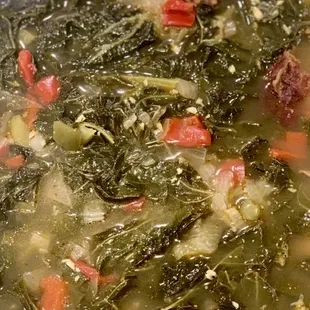 Collard Greens with bell peppers