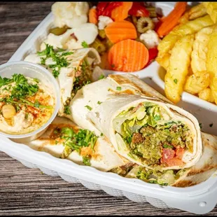  burrito and french fries
