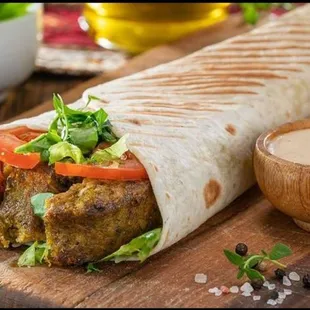  burrito on a cutting board