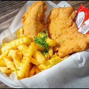 fish and chips, food