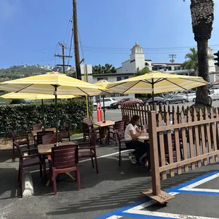 outside