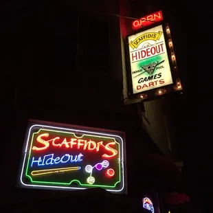 a neon sign