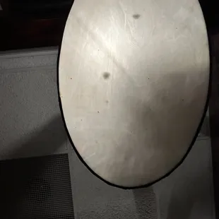 Dirty bug infested light above table