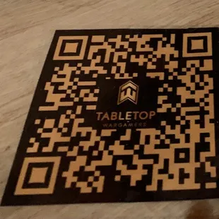 QR code menu