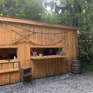 a bar in the woods