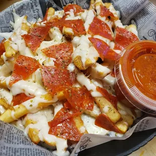 Our pizza fries