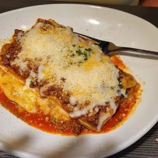 The lasagna.  Big portion