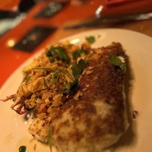 Lobster Fried Rice and Haddock