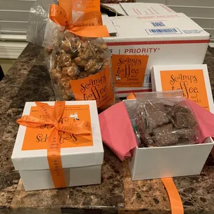 a variety of packaged treats
