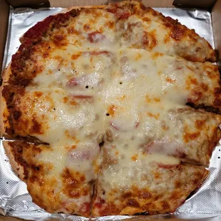 Sausage, Pepperoni, extra cheese &amp; extra sauce pizza