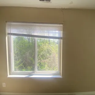 The crack that was mentioned. The ceiling is where the crack starts and it goes around the whole window frame.