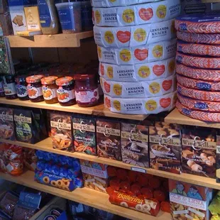 shelves of food and snacks