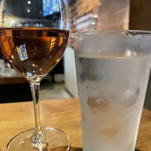 HH wine ($3 off) and an icy cold water