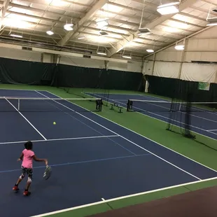 Really nice indoor tennis courts!