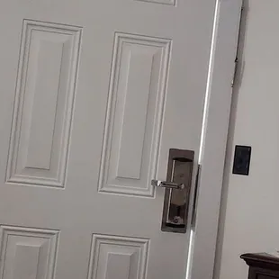 The amount of light,  and heat,  coming in the door.