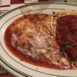 Half and Half Lasagna and Spaghetti