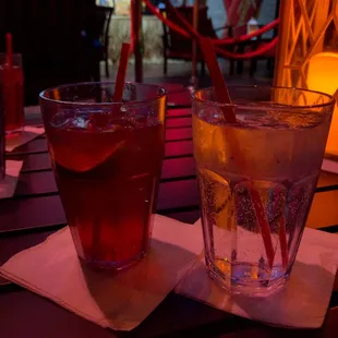 Cheers! Someone came to our table to make these drinks for us with bottle service.