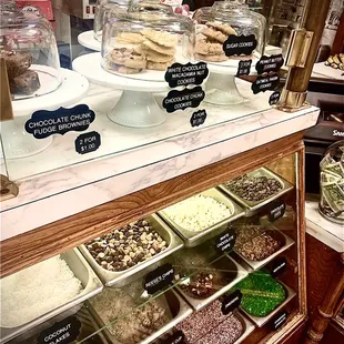 a variety of desserts