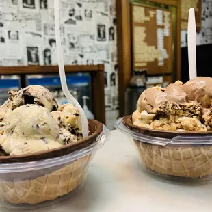 two scoops of ice cream