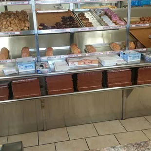 a variety of donuts on display