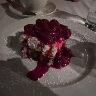 a piece of cake on a plate