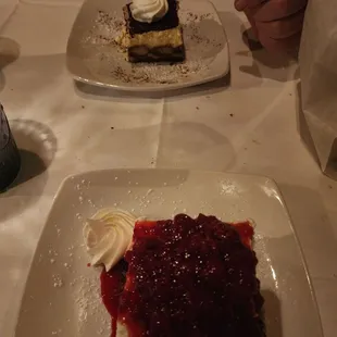 I can't remember what the deserts were called but they were good.