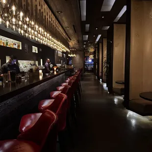 Bar leading to dining area