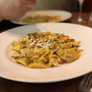 Our absolute favorite!!! Definitely recommended.  Short Rib &amp; Bone Marrow Agnolotti I can only find here!!