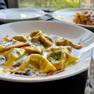 Duck and Fois Gras Ravioli ($32) Marsala reduction