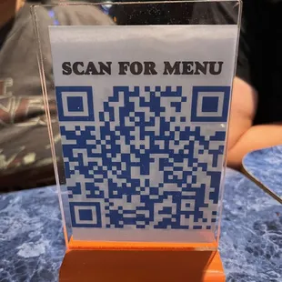 Menu QR code