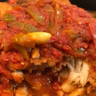 Fish Italian style with homemade cavetelli!