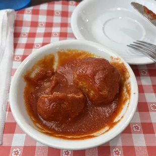 2 Meatball side...one cut in half