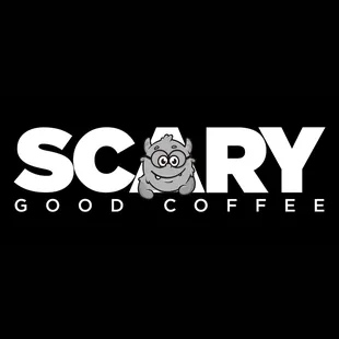 the logo for scary good coffee