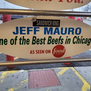 a sign for jeff mauro