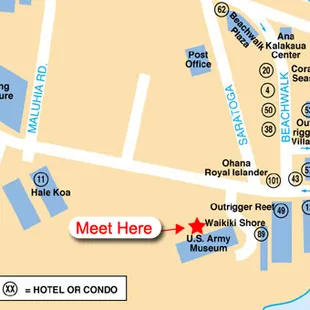 Meeting spot for the Tourist Trap Escape Game in Waikiki