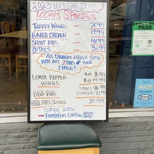 Sign Board out front.