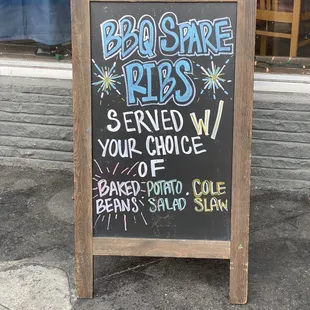 A second sign out front.
