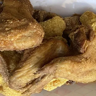 Boomers Appetizer Combo - 5 Fish 3 Wings 2 Pork Chops (hiding on bottom)