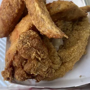 The Union Combo chicken wing and red snapper