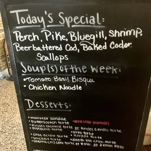 Friday Fish Fry. Also.... So many desserts!