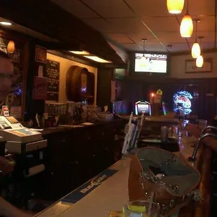 a man sitting at the bar