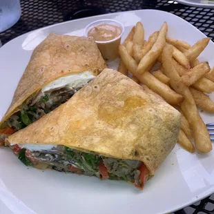 Veggie burger wrap