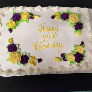 Mother's 80th birthday cake