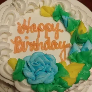 This was their smallest birthday cake which they call a smash cake.