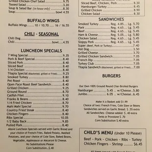 Full Menu including breakfast!