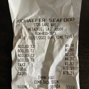 receipt